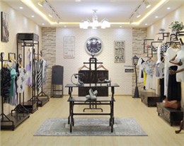服装店陈列架展示架 铁木结合展示架