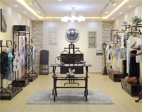 服装店陈列架展示架 铁木结合展示架