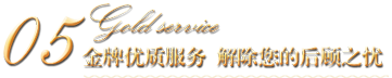 金牌优质服务